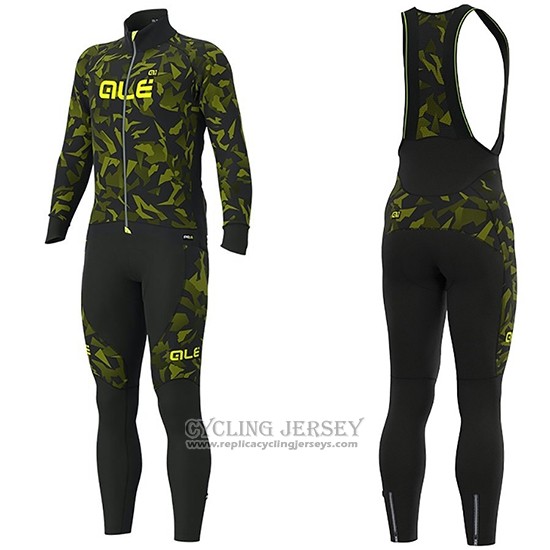 2019 Cycling Jersey Ale Camouflage Long Sleeve And Bib Tight